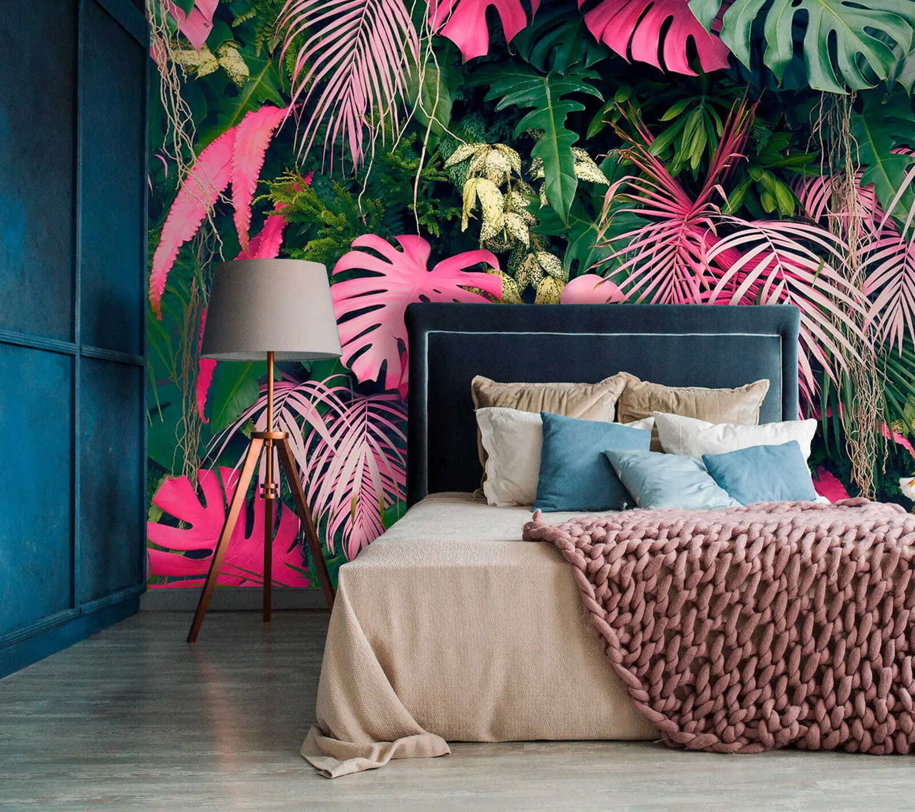 Фототапет Зелена и розова зеленина u79682