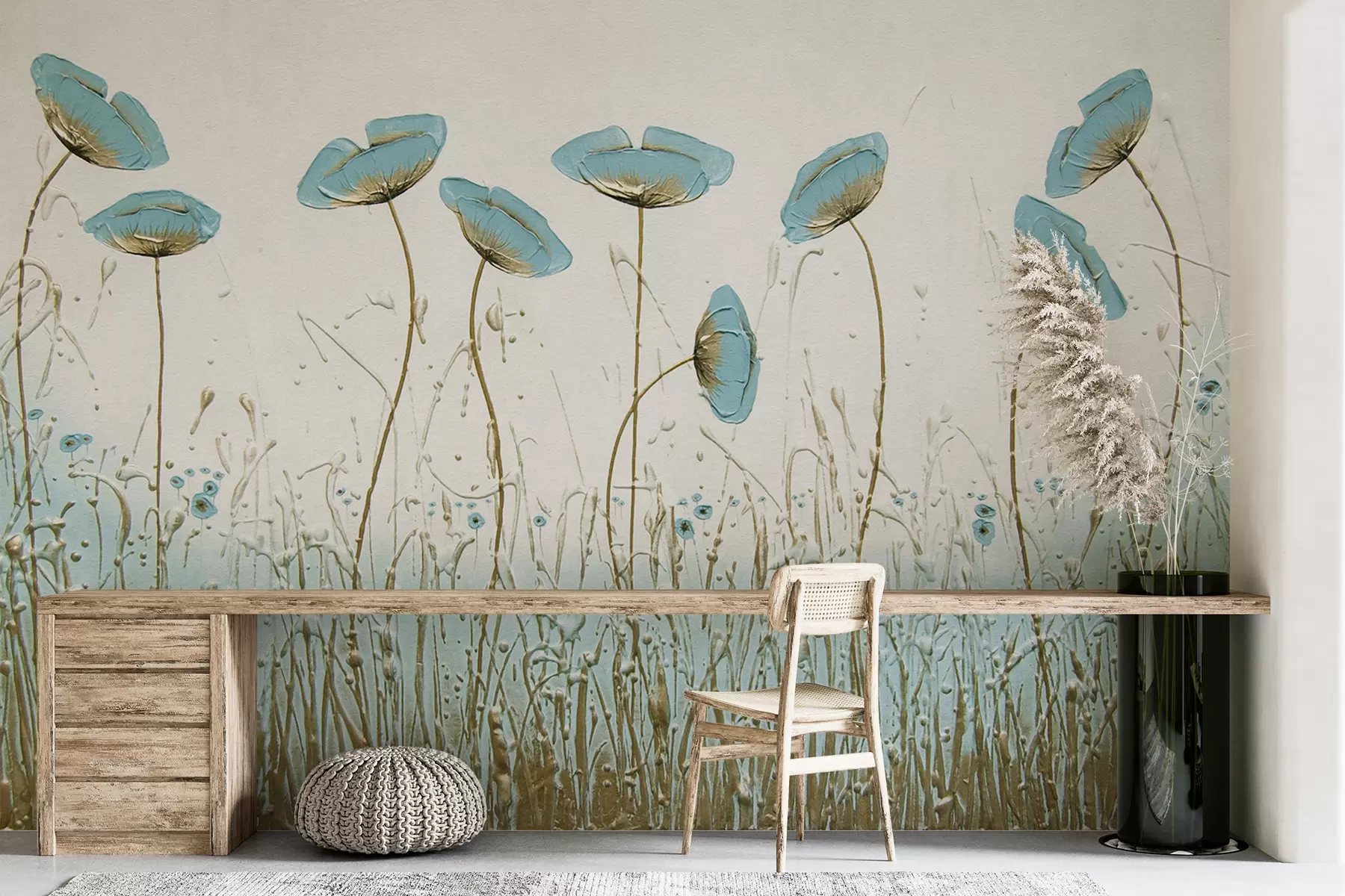 Фототапет макове. Маслени бои u34867