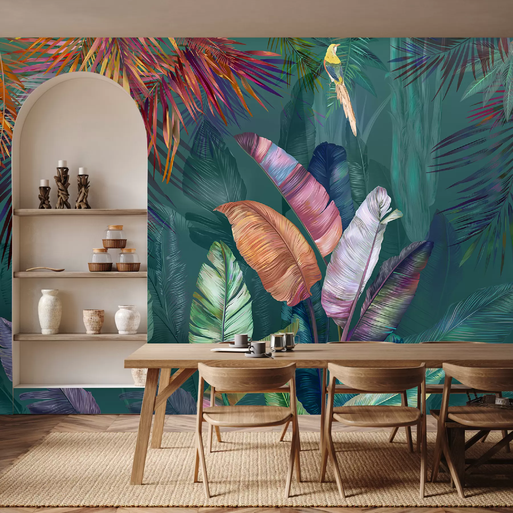 Фототапет Ярки бананови листа u60120