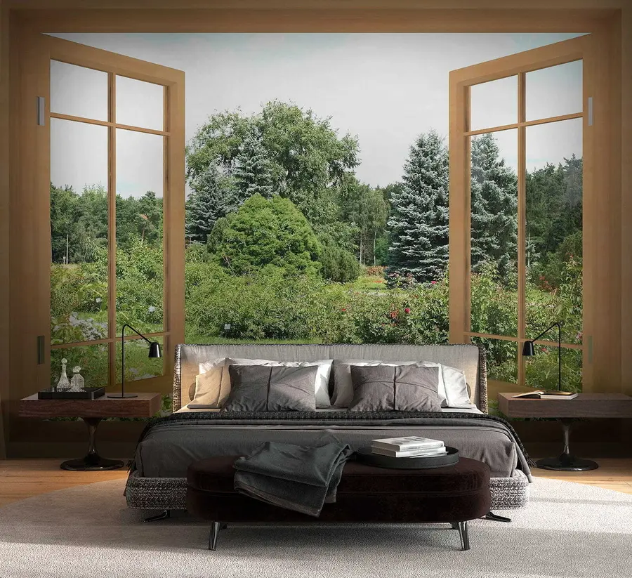 Фототапет Гледка от прозореца към гората u60673