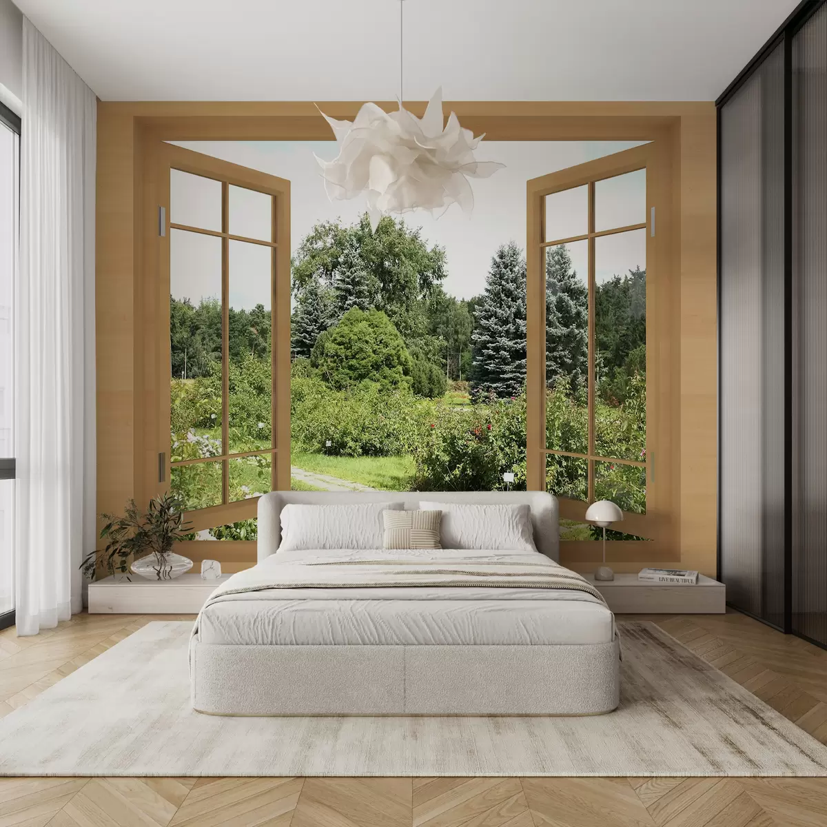 Фототапет Гледка от прозореца към гората u60673