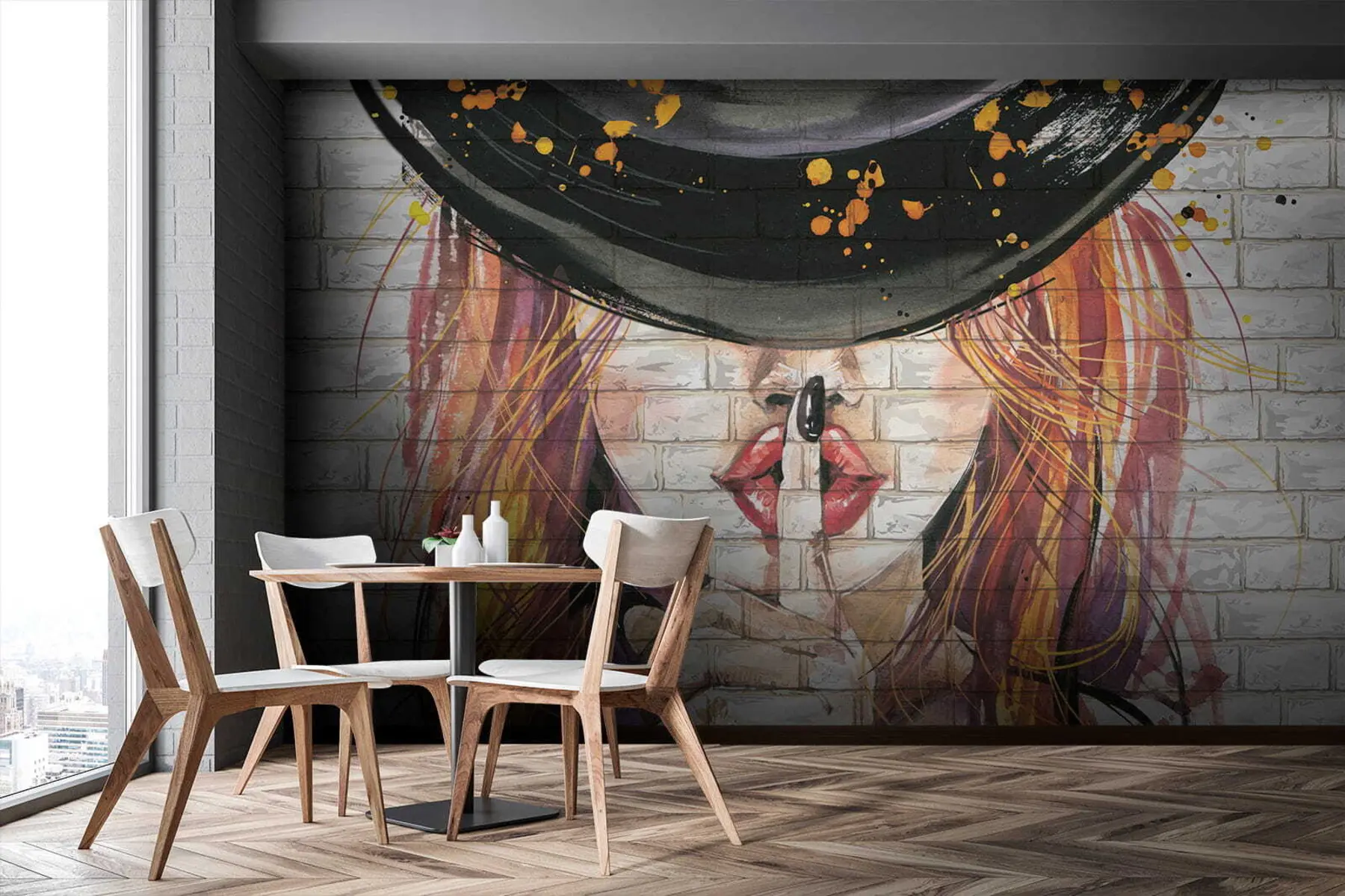 Фототапет Момиче с акварели u67648