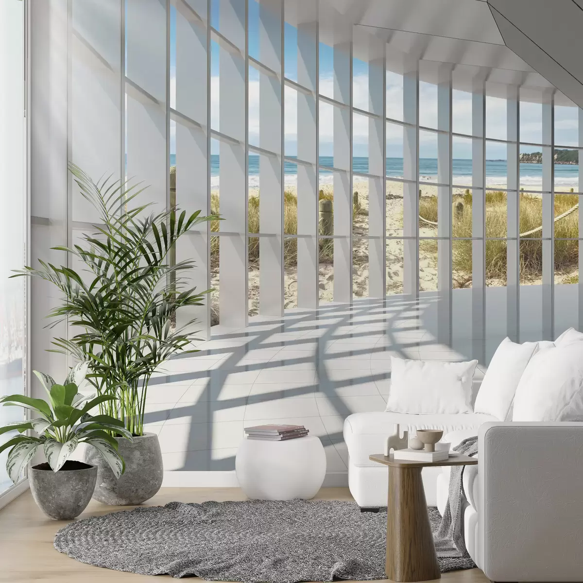 Фототапет 3D коридор с гледка море u70513