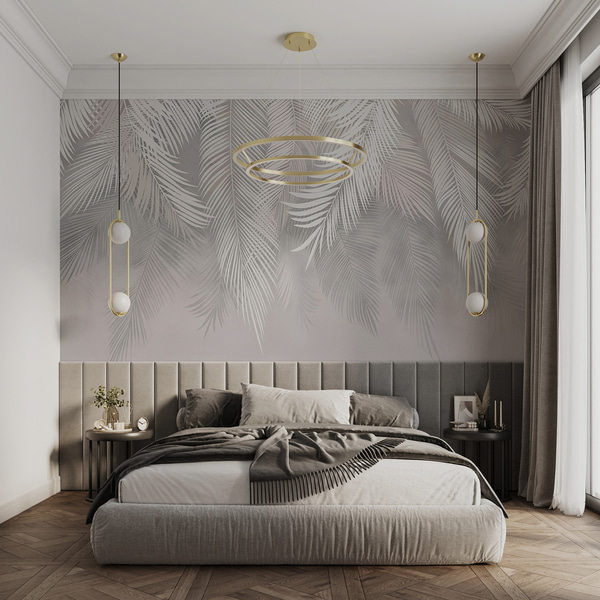 Фототапети Сиви палмови листа, Фототапети Лес, Фототапети Тропики, u48556 : Uwalls.bg