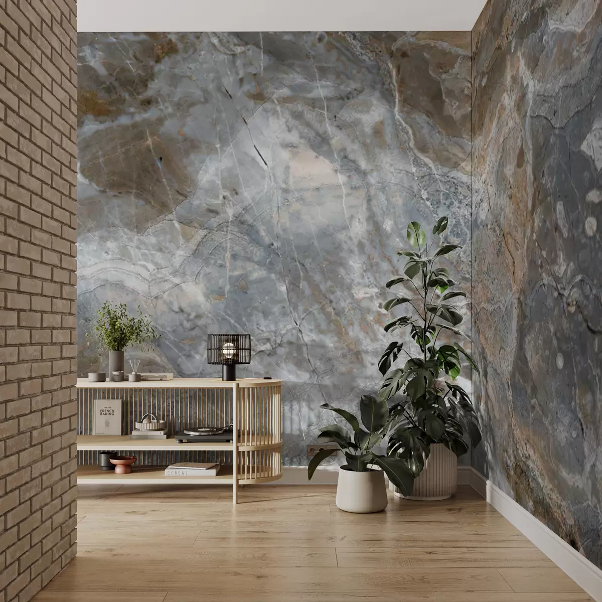 Фототапет Сиво-бежов мрамор u71438