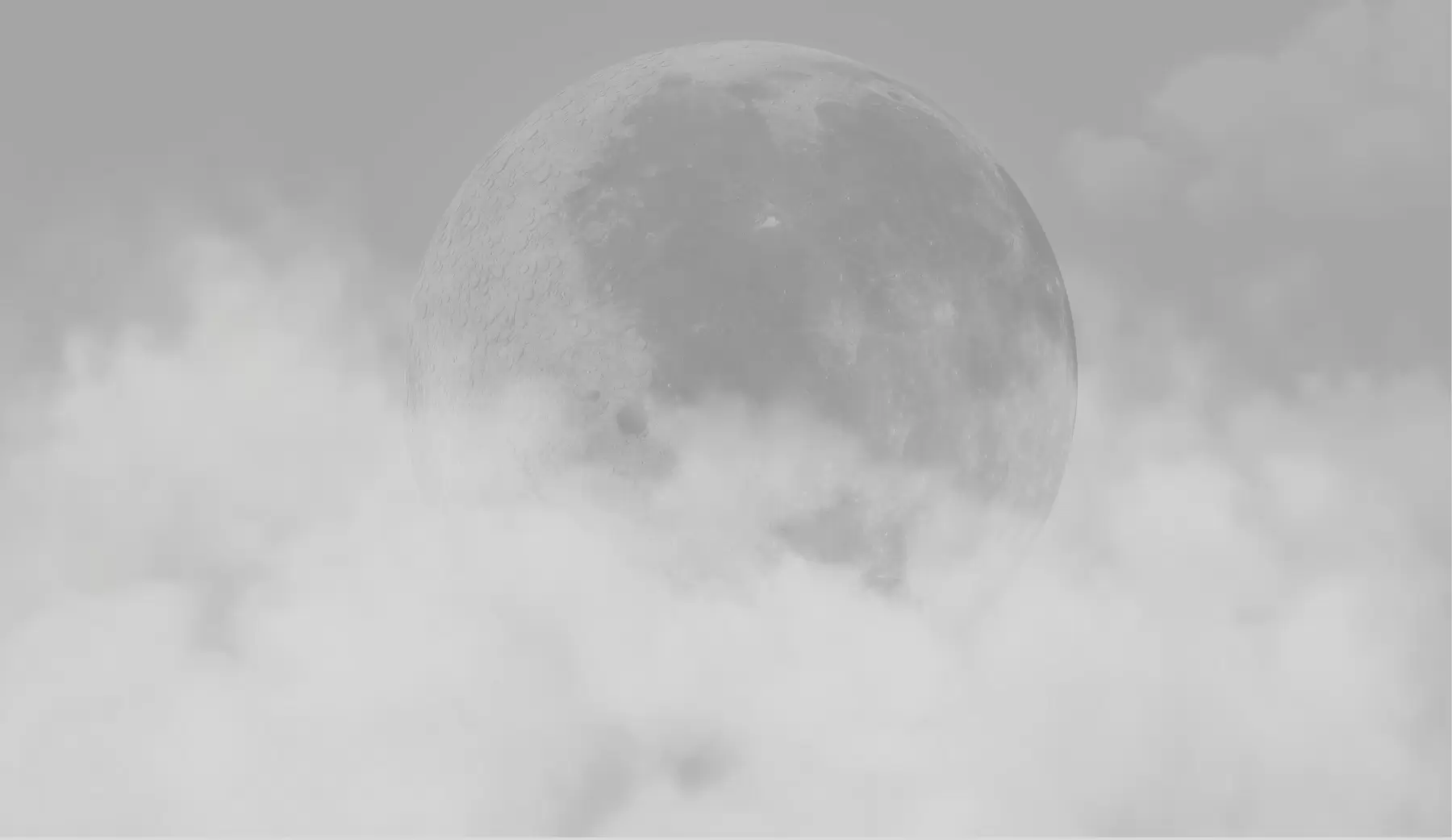 Фототапет Голяма луна сред облаците от сив цвят в стил таванско помещение w00548v1