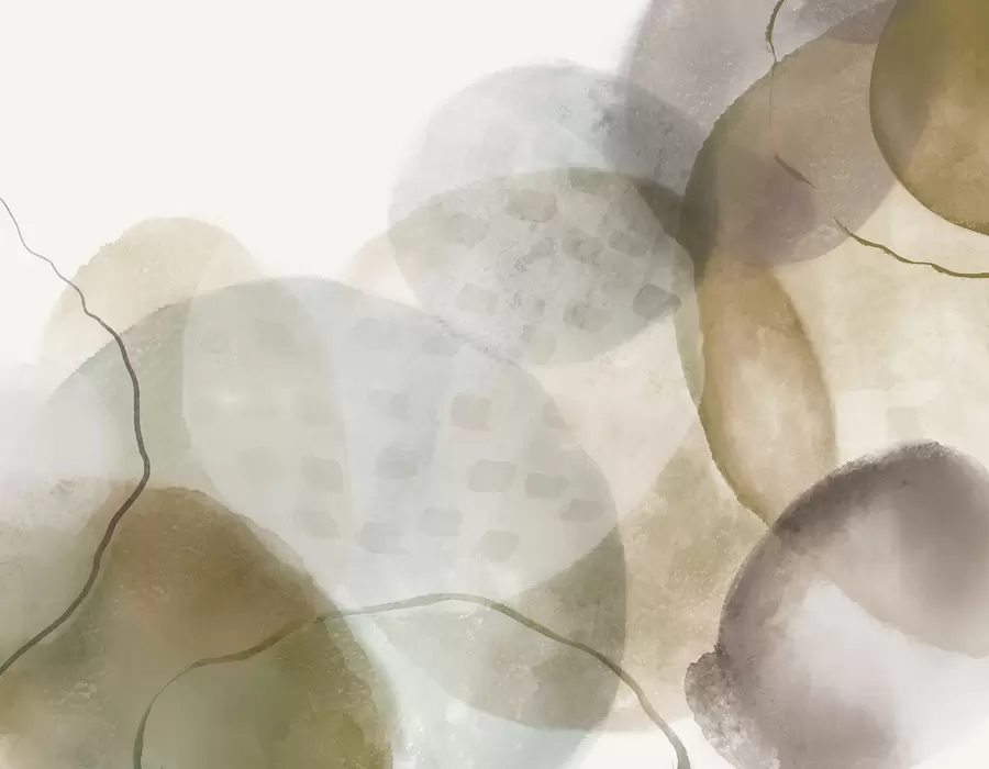 Фототапет Меки акварелни абстрактни форми в нюанси на кафяво, сепия и бяло w07926v1