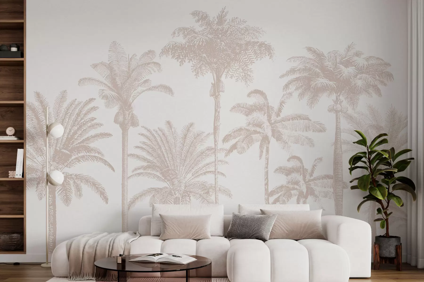 Фототапет Минимален оазис с тропически палми w08111