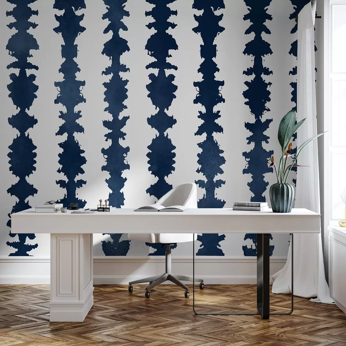 Фототапет Абстрактен дизайн в тъмно сини тонове u99090