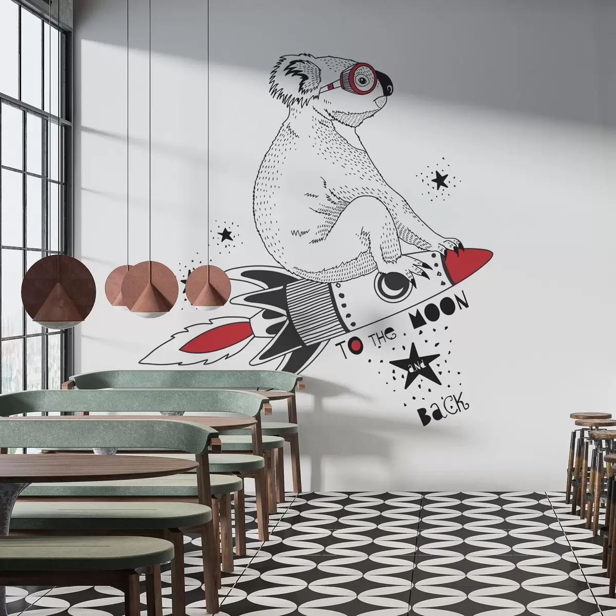 Фототапет Очаква ви космическото приключение на Коала w00151