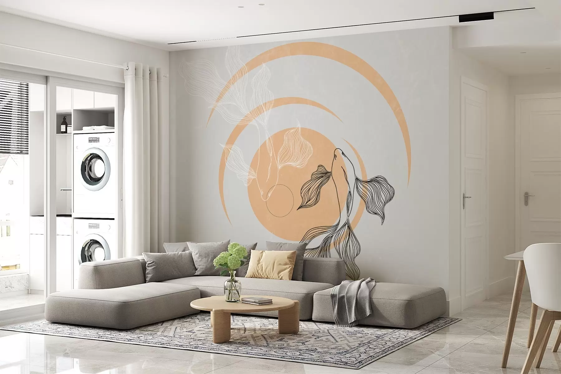 Фототапет Елегантна риба кои в спокойно движение w00823v2