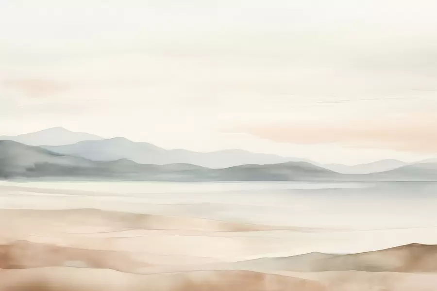 Фототапет Рисуван акварелен пейзаж w02117