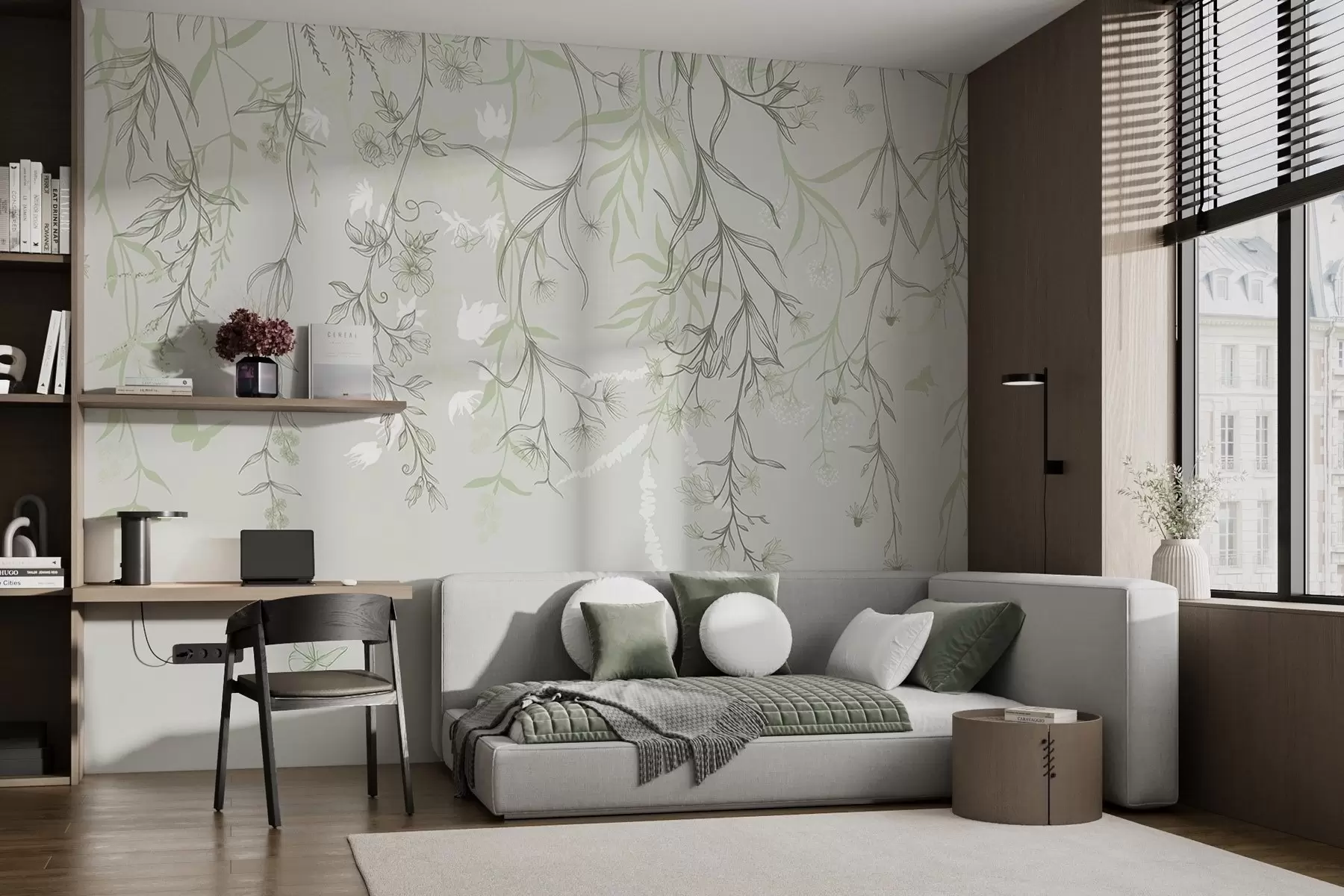 Фототапет Тънки линейни цветя, висящи от планината w02007v3