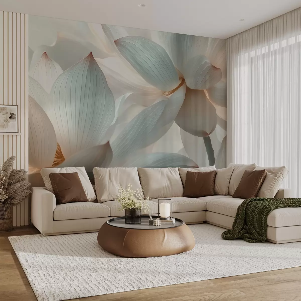 Фототапет Елегантна композиция от деликатни цветя на лотос w08491