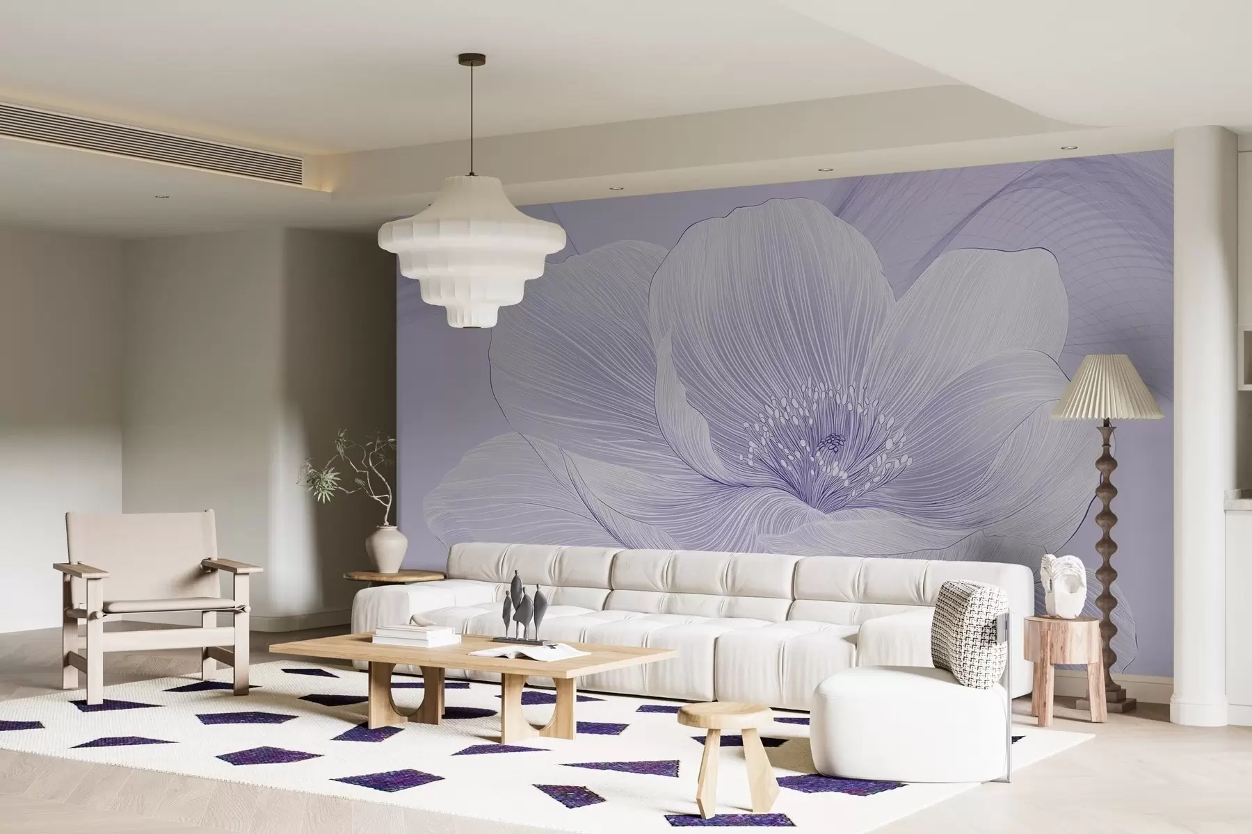 Фототапет Нарисувано голямо цвете w02511v2