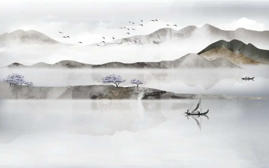 Фототапет Вода, небе и планина u46157