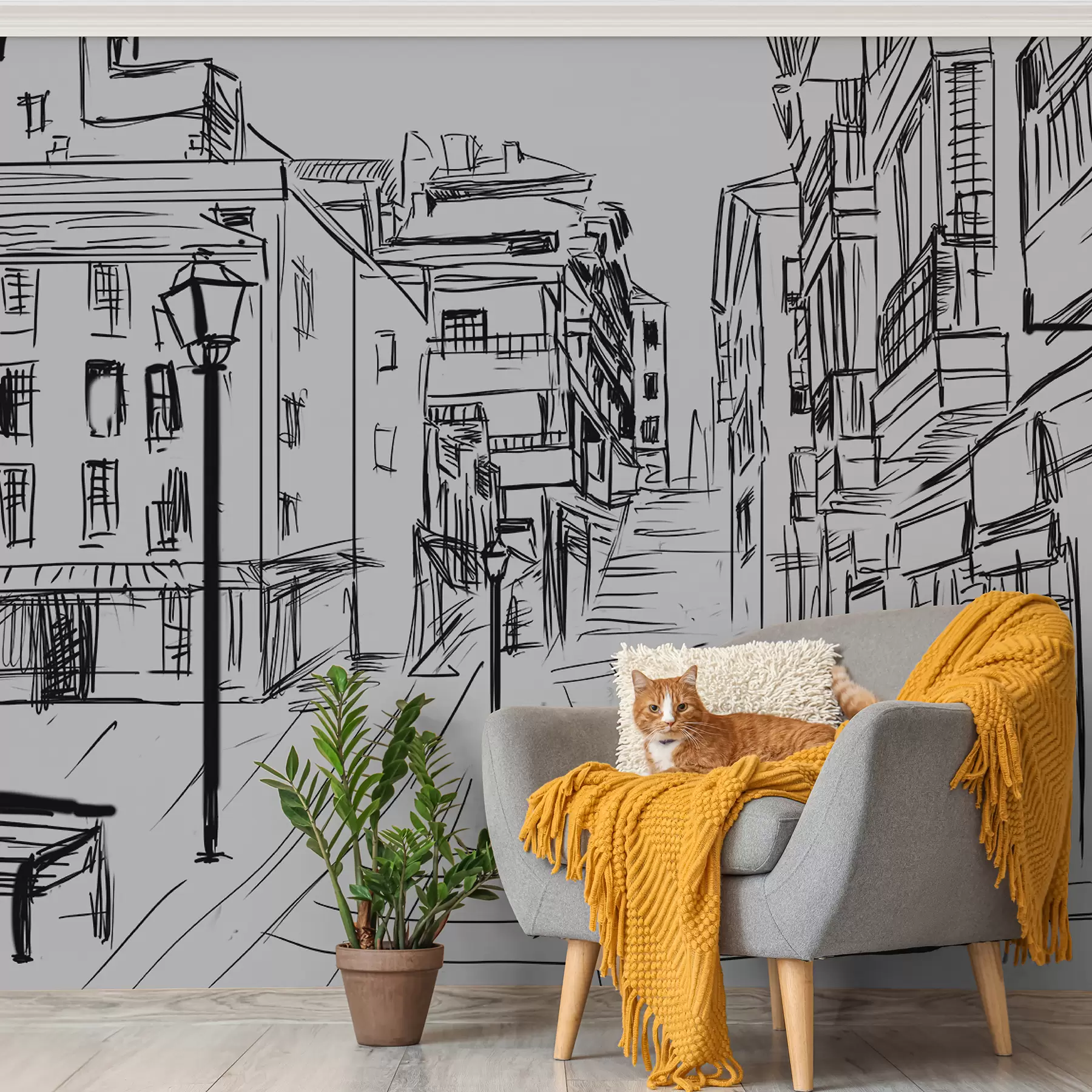 Фототапет Сграда, черна e инфраструктура u51061