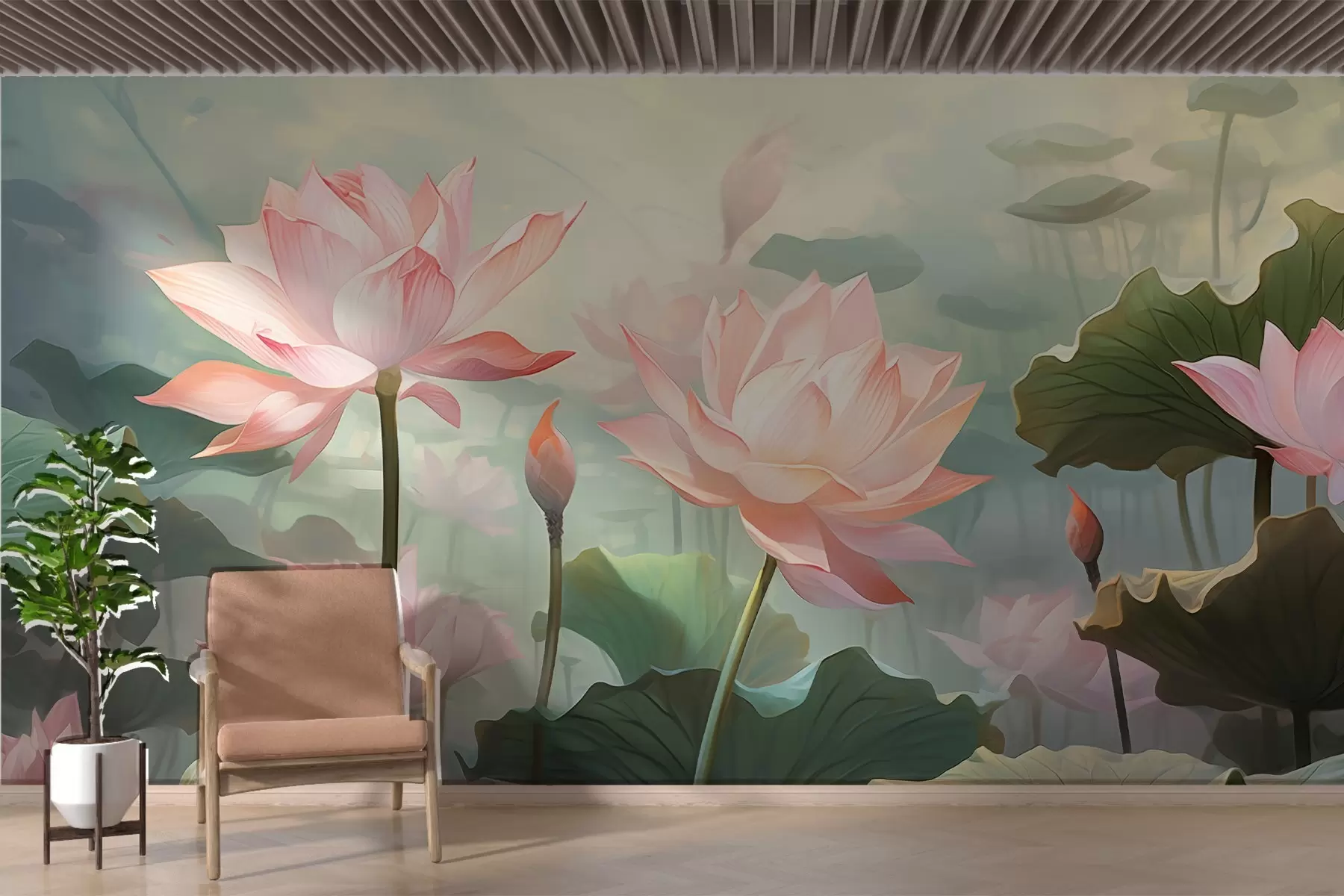 Фототапет Големи лилии от долината в розово w02600