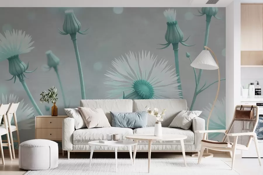 Фототапет Рисувани въздушни глухарчета w02614v1