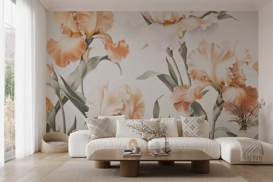 Фототапет Ириси в пастелни цветове w08568