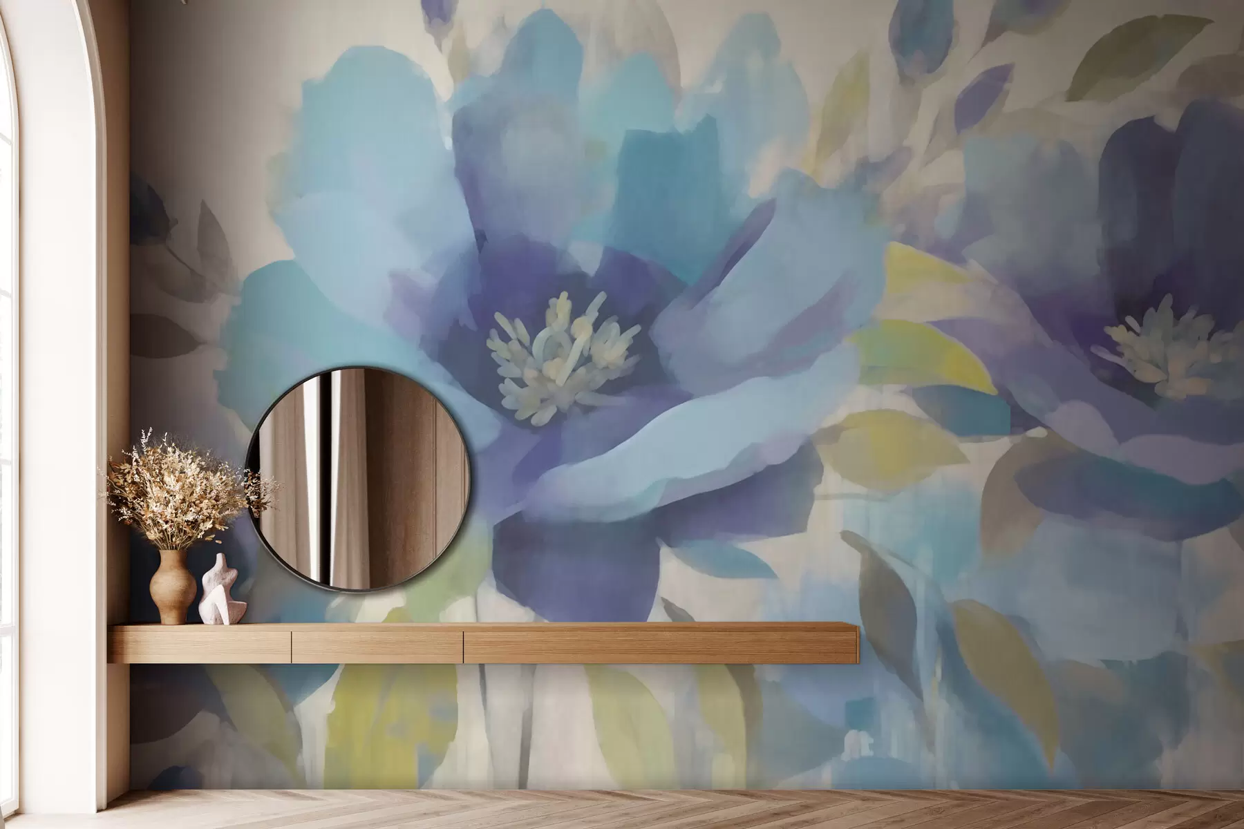 Фототапет Големи сини цветя w02880