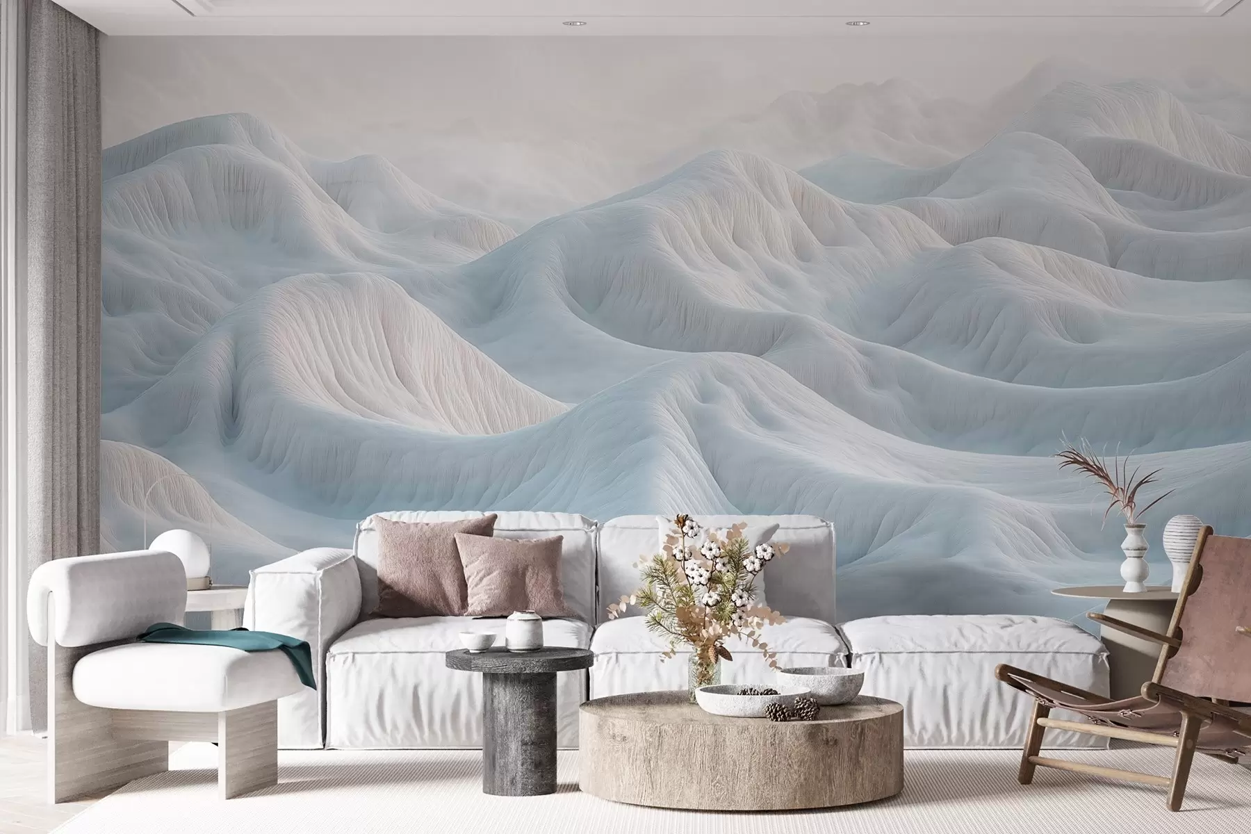 Фототапет Син пейзаж с хълмове и дюни w08693