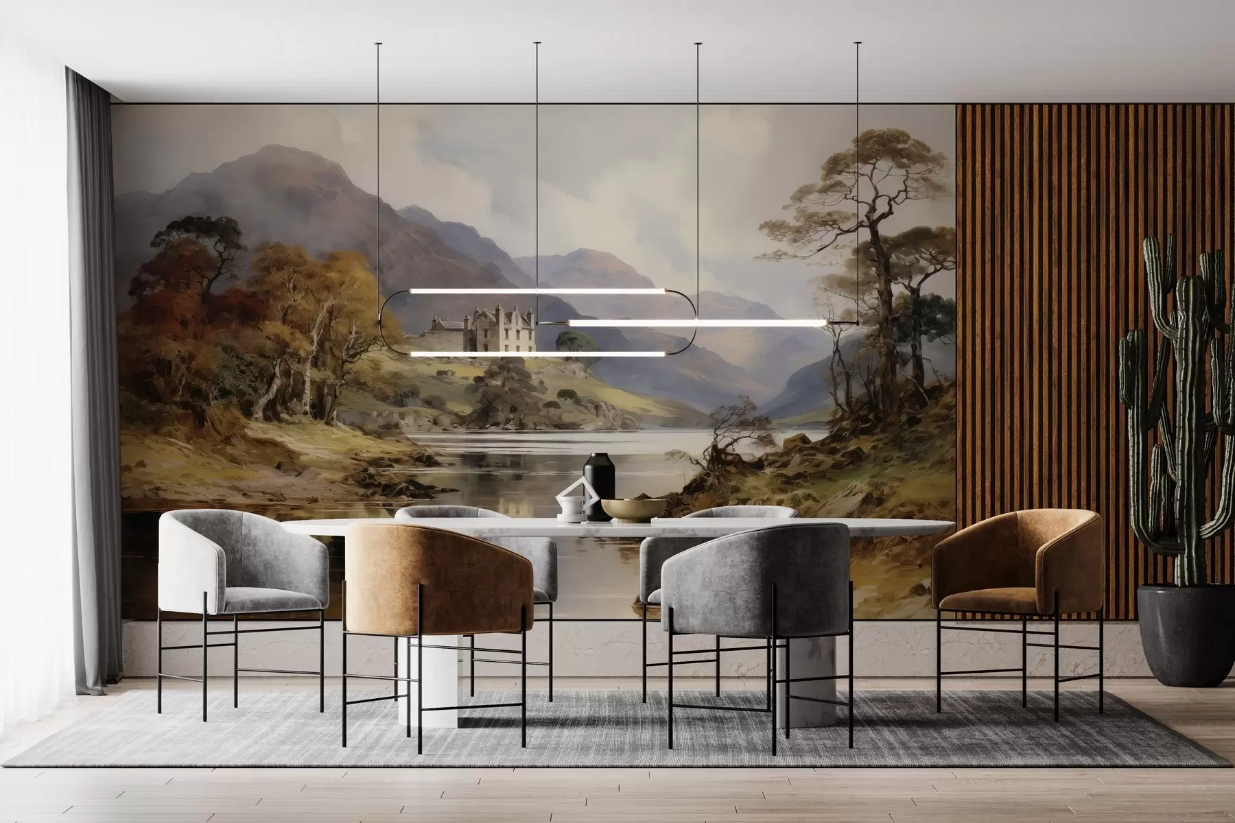 Фототапет Акварелна гледка към планините w02975