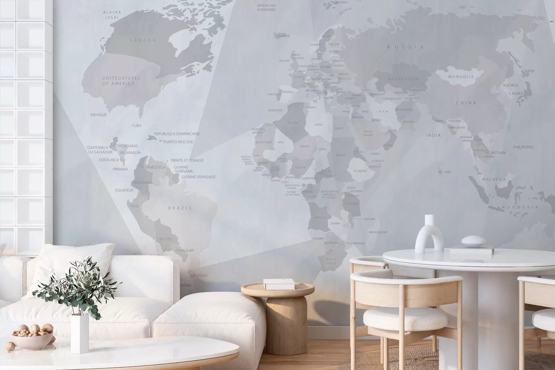 Фототапет Геометрична карта на света китове w03007v2