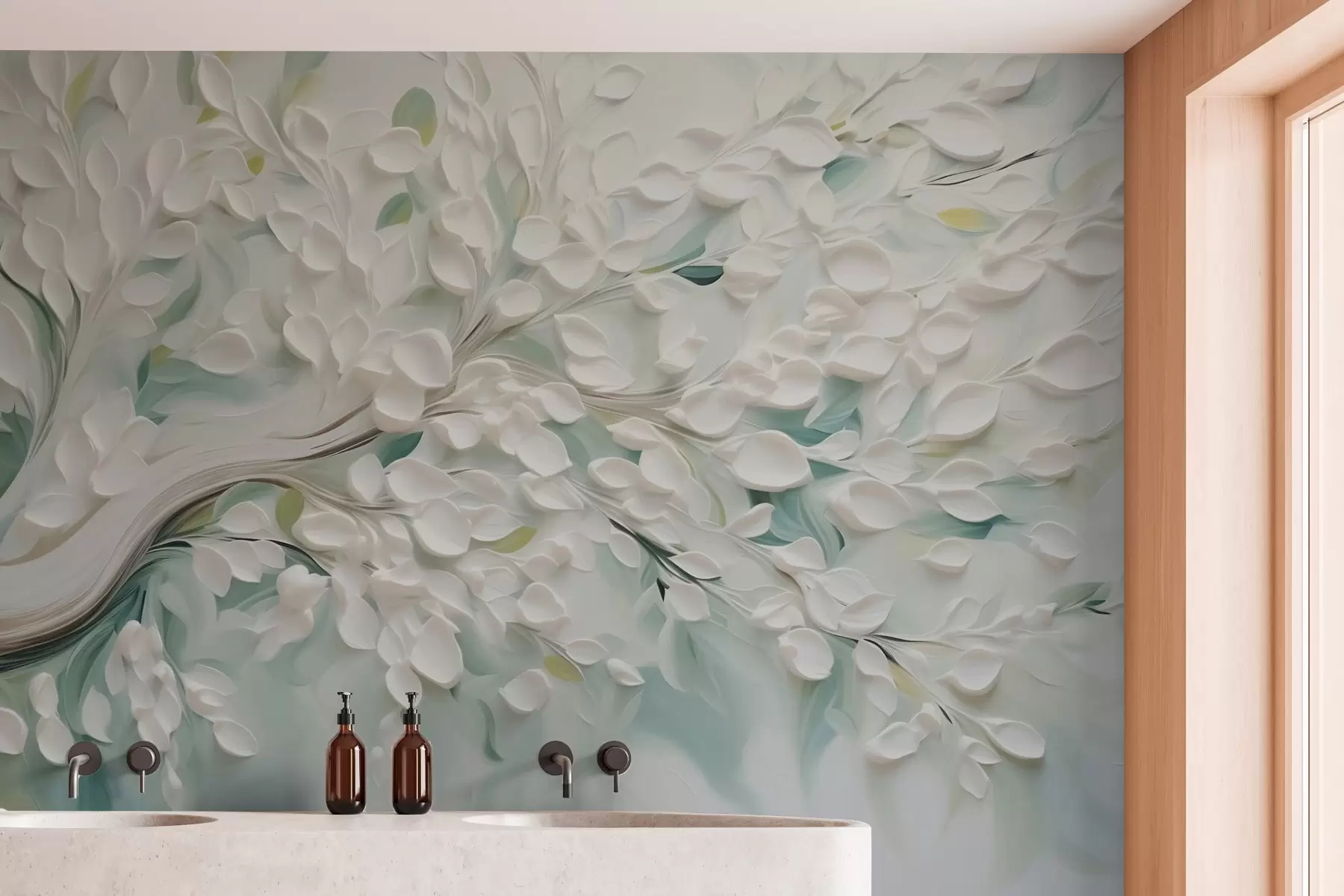 Фототапет Абстрактна имитация на дървета с четка w03065