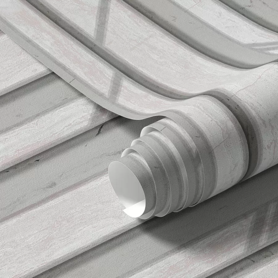 Фототапет Ефект на дървен панел в светлосив цвят a00055