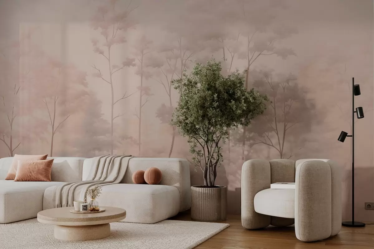 Фототапет Модерна гора в меки пастелни цветове w03525v1