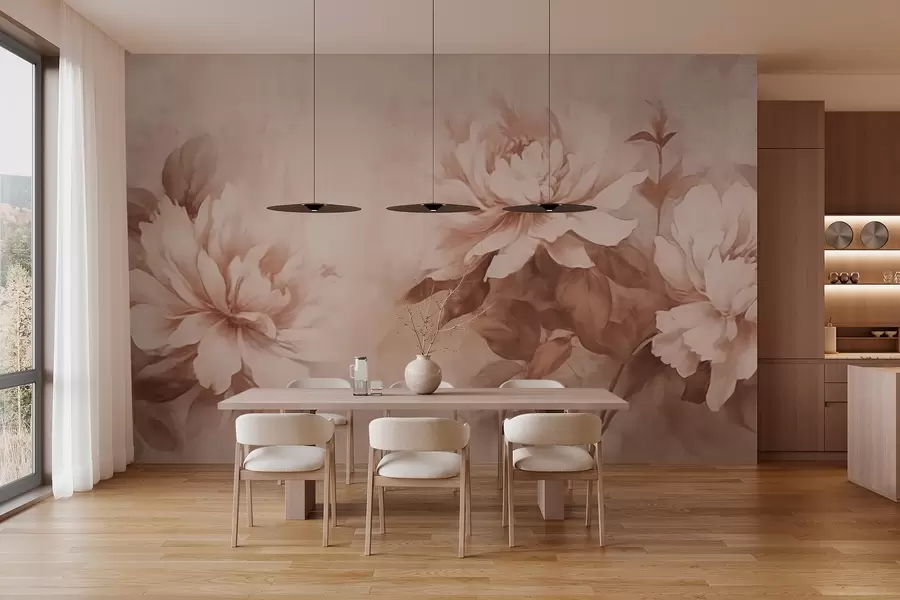 Фототапет Аранжировка на цветя в ретро стил w03514