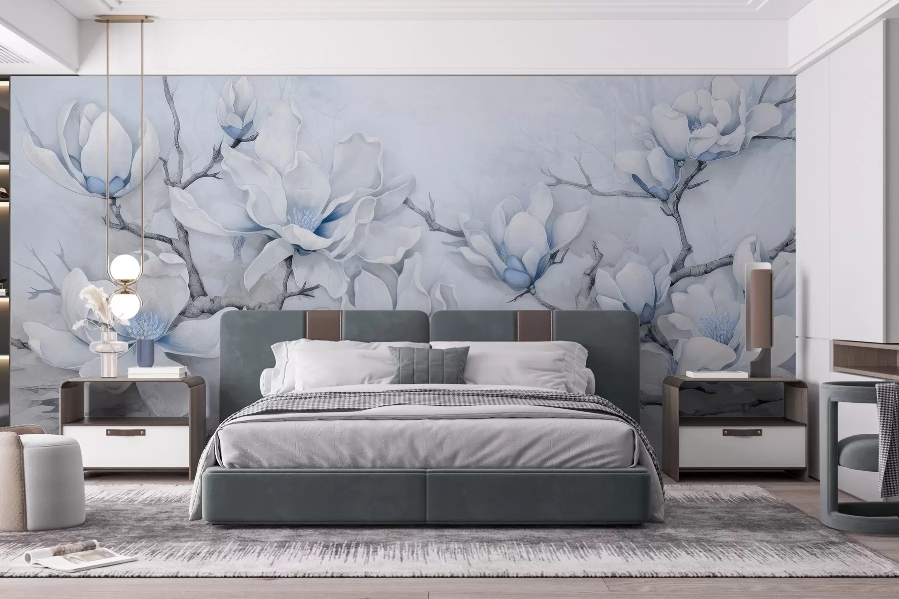 Фототапет Пищно боядисано дърво магнолия w03658v1