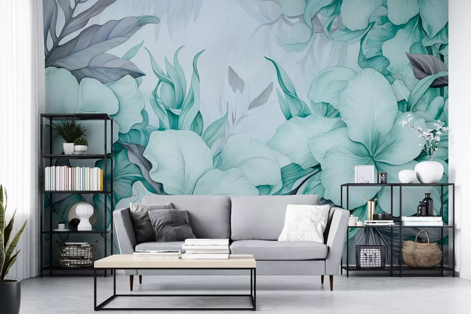 Фототапет Акварелни тропически цветя w03661v1