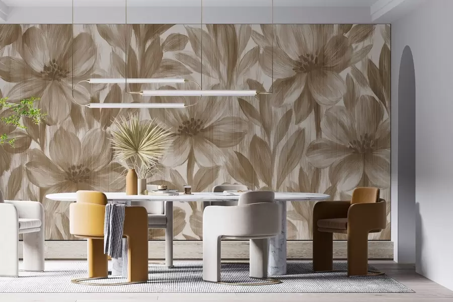 Фототапет Стилни акварелни цветя w03821v1