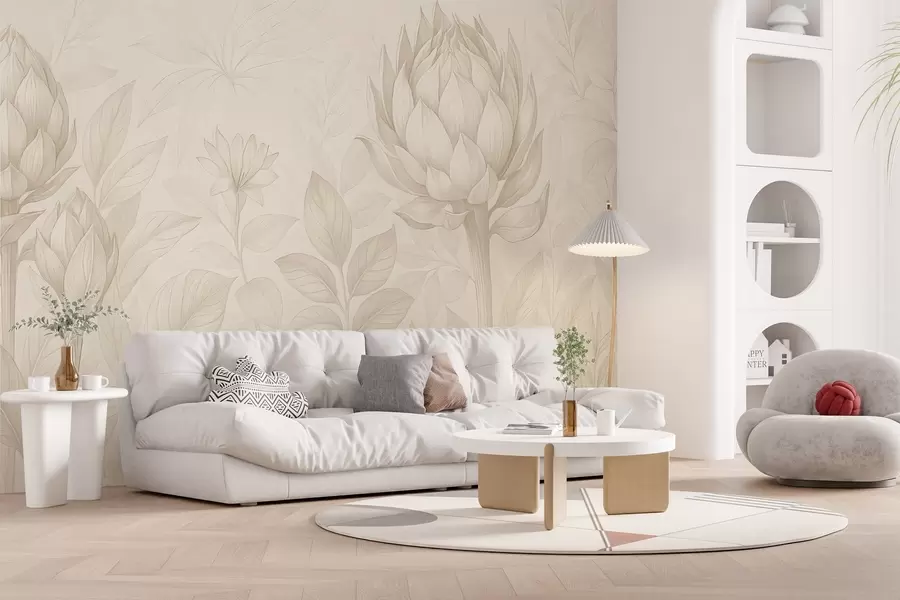 Фототапет Деликатен букет от различни растения w03825