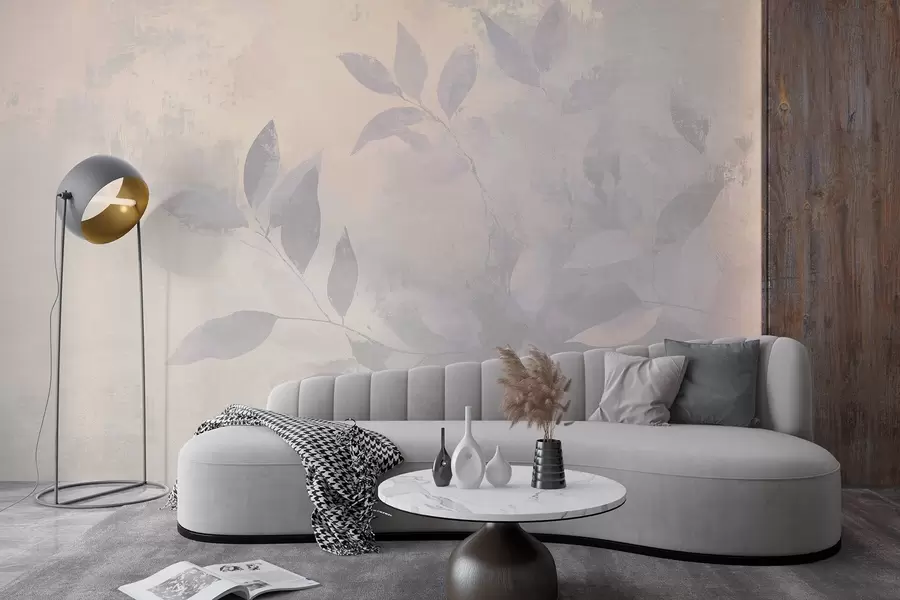 Фототапет Красиви клони на дървета, приглушени бежови цветове, абстракция  w03882