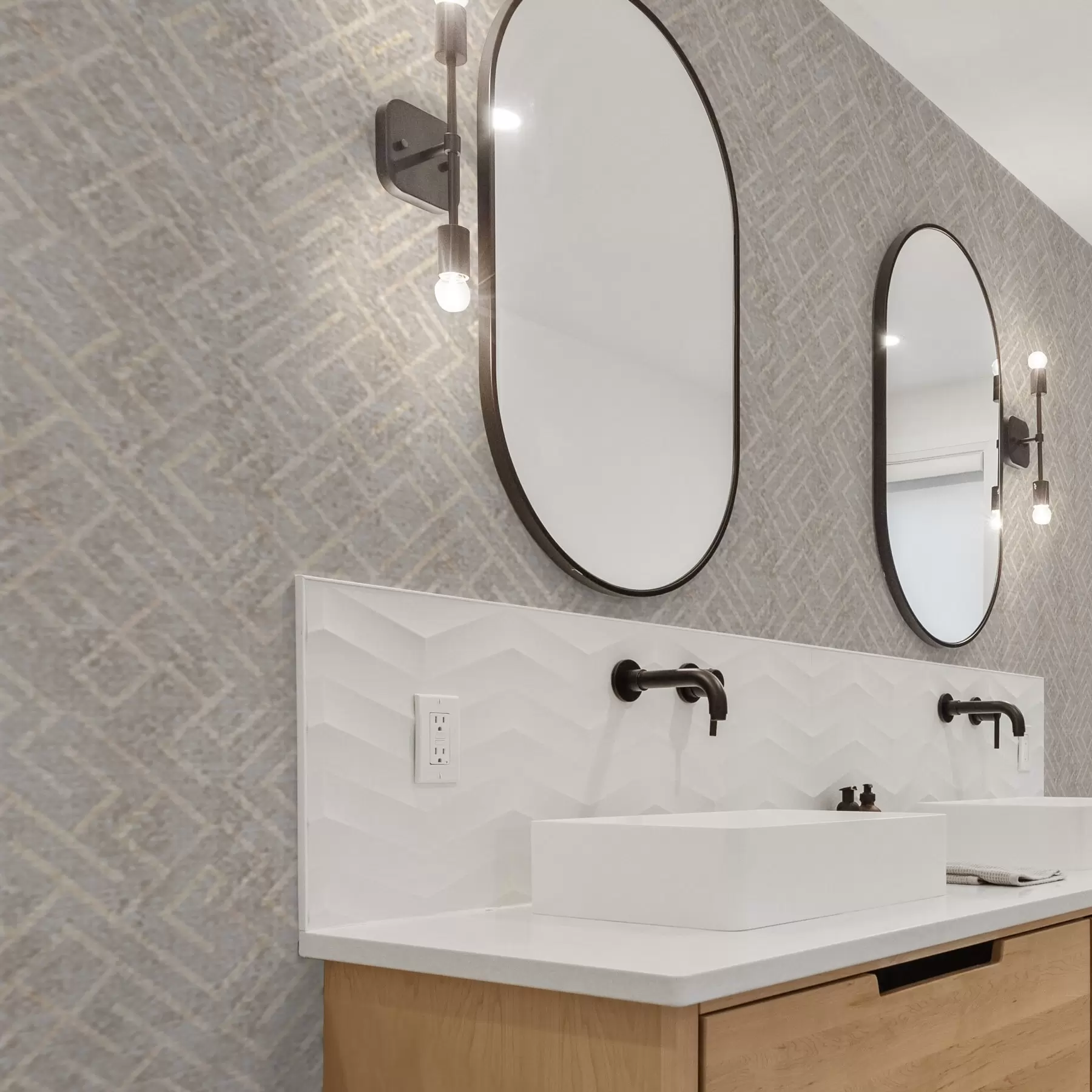 Фототапет Ретро модел на сив и бежов фон a00142