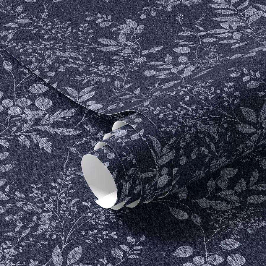 Фототапет Светъл ботанически печат на тъмен фон a00166