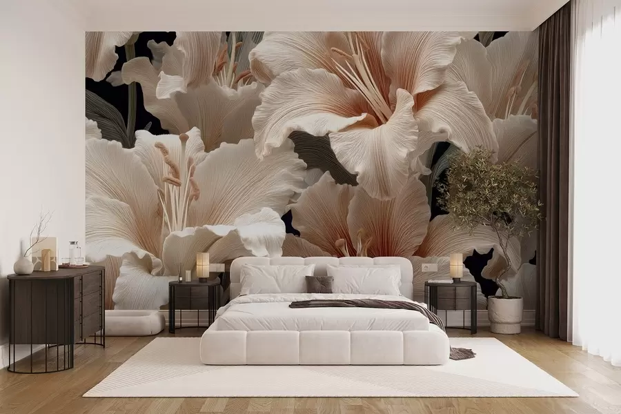 Фототапет Деликатни бежови лилии w09090