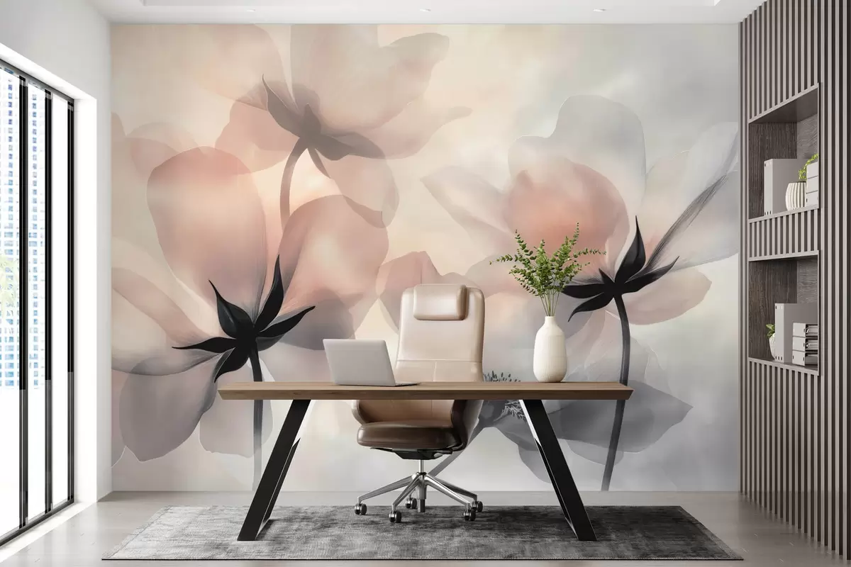 Фототапет Абстрактни големи цветя w04010