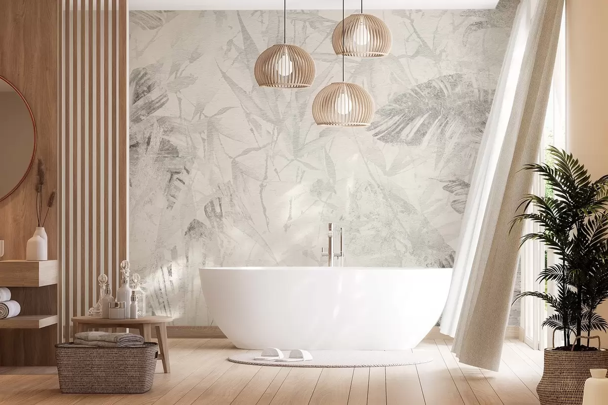 Фототапет Флорална абстракция в гръндж стил с имитация на абразия w03926