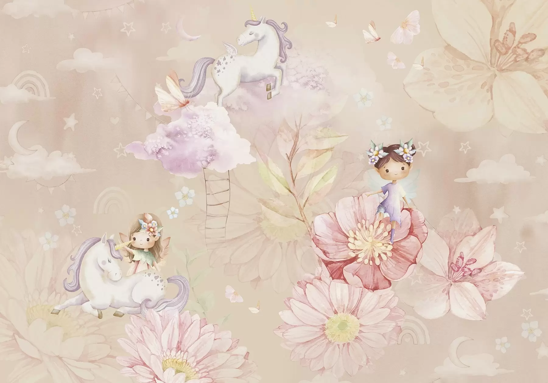 Фототапет Феи и еднорози w04051
