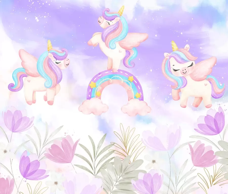 Фототапет Еднорози на дъгата w04084