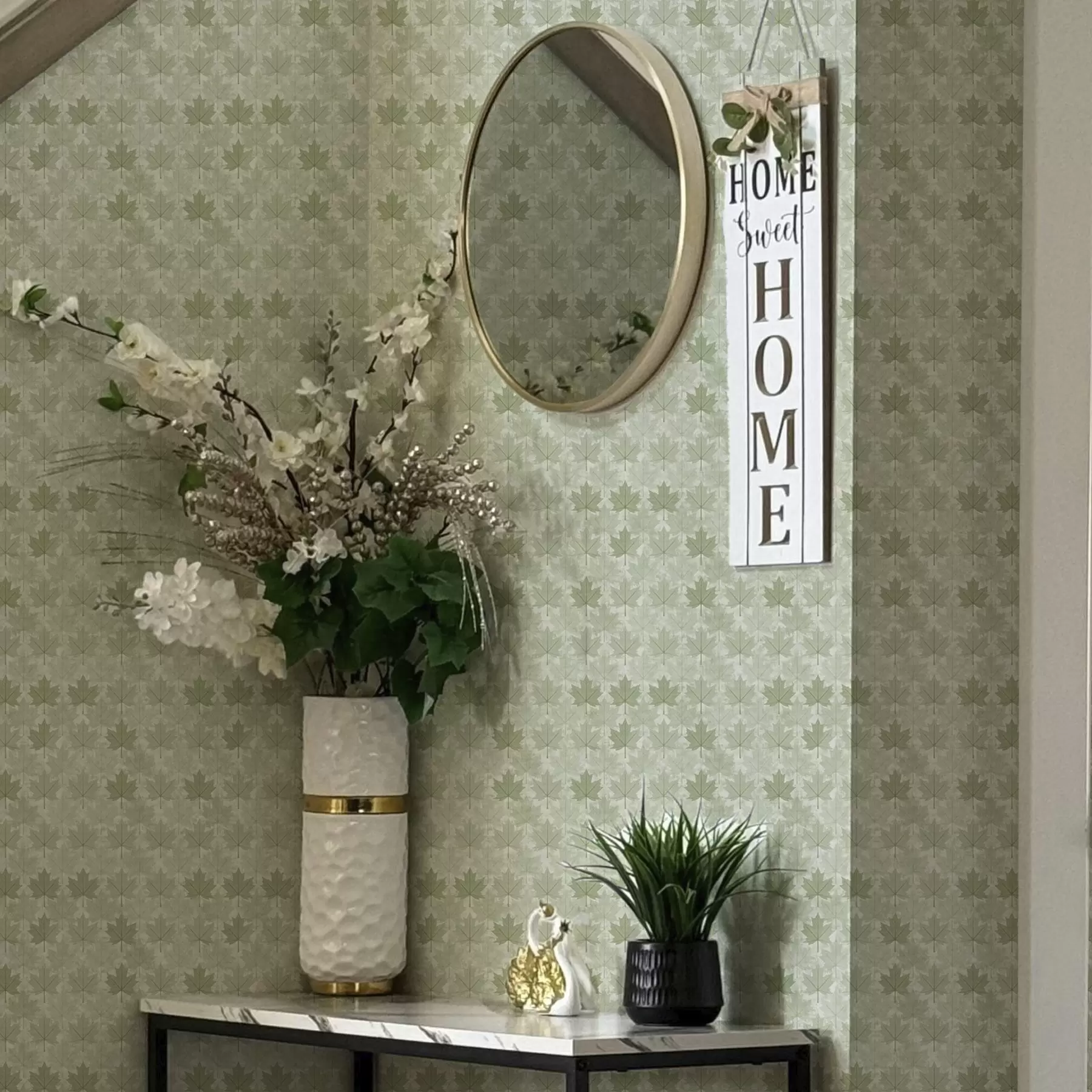 Фототапет Светъл модел с кленови листа a00195