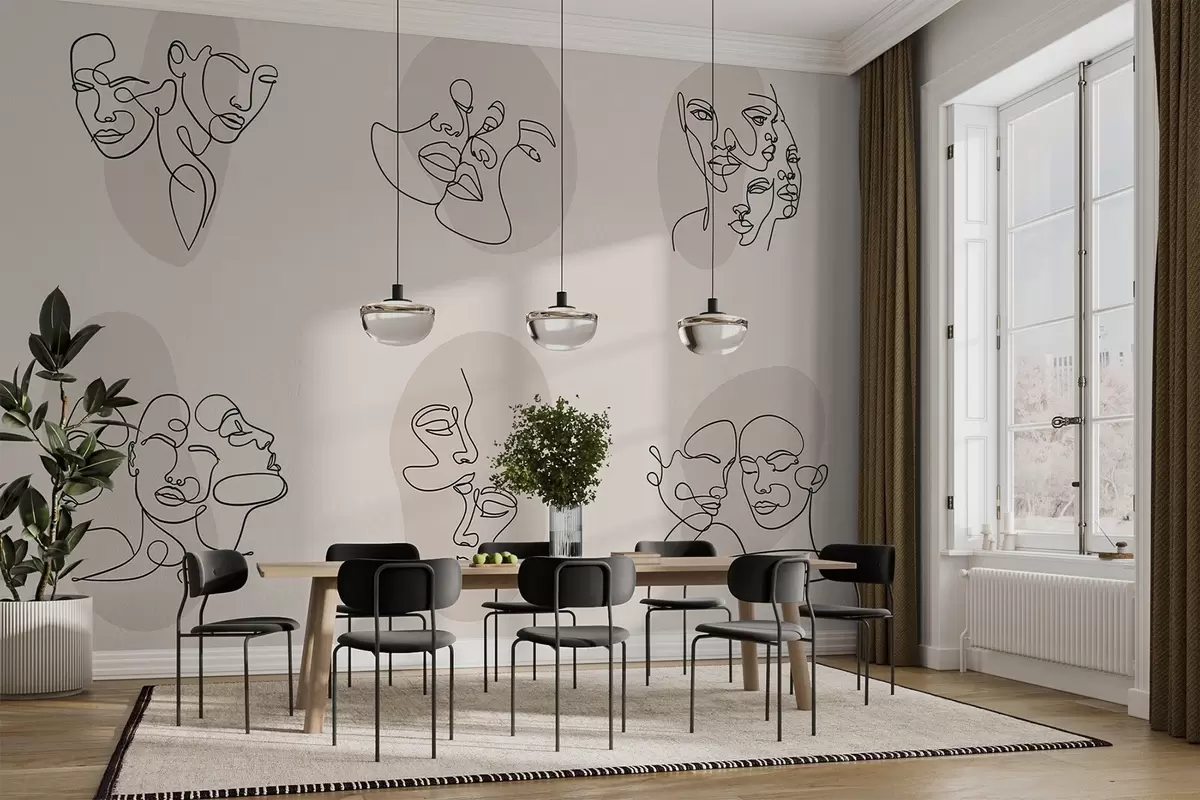 Фототапет Абстрактни лица w04106