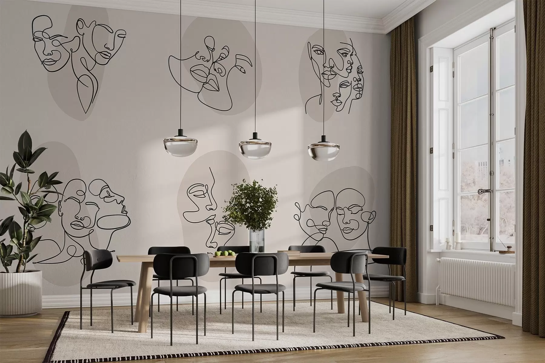 Фототапет Абстрактни лица w04106