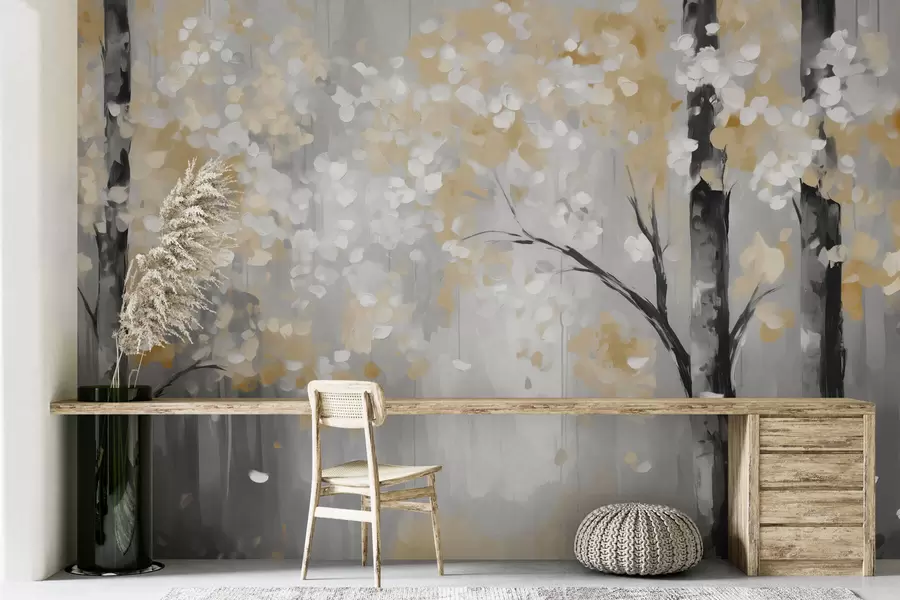 Фототапет Абстрактни дървета с имитация на удари w04017