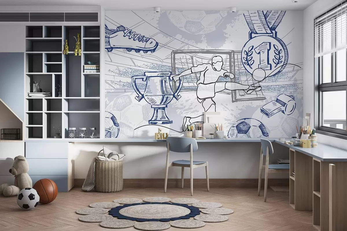 Фототапет Футболни атрибути w04108