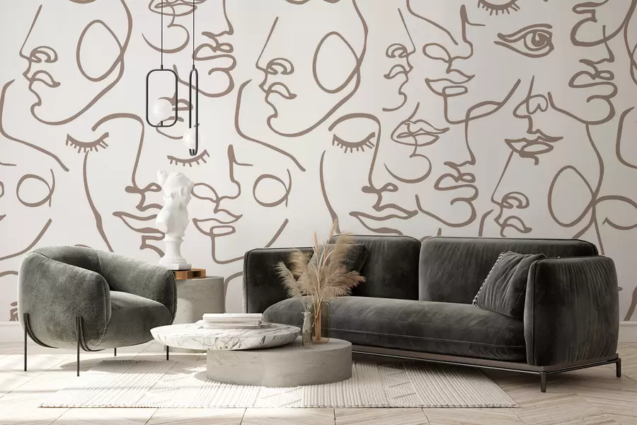 Фототапет Абстрактни лица w04121v1